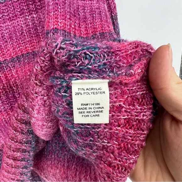 Ady P Cozy Multicolor Striped Crew Neck Sweater - Picture 5 of 7